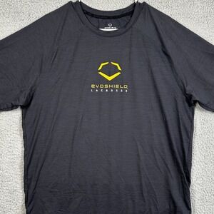 Evoshield Lacrosse Shirt Athletic Men XL Black Shot Sleeve Performance Stretch